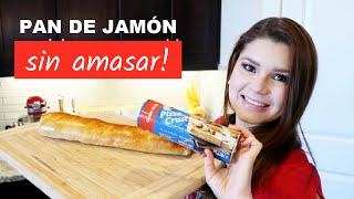 PAN DE JAMON SIN AMASAR  FACIL Y DELICIOSO  RECETAS NAVIDEÑAS🎁🎄 [upl. by Lozano]