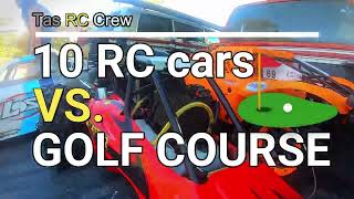 RC Mayhem  10 RCs vs Golf Course  LOSI 5t 20  Rovan 5t  Arrma Mojave 17  IDORC [upl. by Leiuqeze]