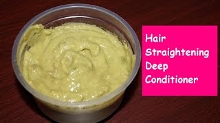 Get Straight Hair Naturally in 15 Minutes  DIY Hair Straightening Conditioner  Sneha S [upl. by Ynnij]