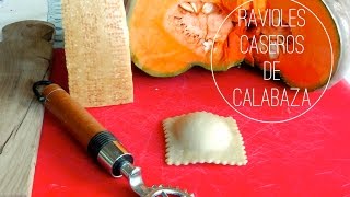 Cómo hacer RAVIOLES CASEROS DE CALABAZA Receta sin carne masa casera Deliciosos y saludables [upl. by Januisz119]