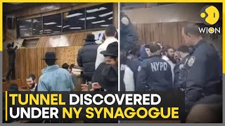 New York synagogue erupts into chaos as secret tunnel unearthed  World News  WION [upl. by Esahc]