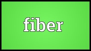 Fiber Meaning [upl. by Weitzman]