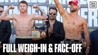 Canelo amp Billy Joe Saunders Look SHREDDED On Scales Ahead of Unification Fight [upl. by Aniram]