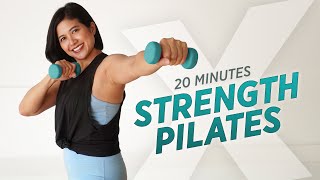 Strength x Pilates workout Pilates with Weights [upl. by Bhayani]