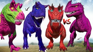 3 Head Carnage Godzilla amp TREX Vs TARBOSAURUS amp Indoraptor Jurassic World Evolution Dinosaurs Fight [upl. by Draper]