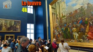 The Louvre museum one hour walk with 4K camera [upl. by Yanaton]