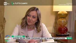 Intervista al presidente del consiglio Giorgia Meloni prima parte  Agorà 19032024 [upl. by Arihaj]