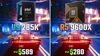 INTEL ULTRA 9 285K vs RYZEN 5 9600X  Test in 6 Games [upl. by Lothar]