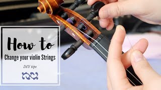 How I change my violin strings  Step by Step tutorial [upl. by Dagmar]