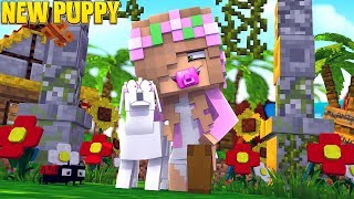 BABY LITTLE KELLY GETS A PUPPY  Minecraft Little Kelly [upl. by Nnyw]