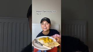 Indian takeaway mukbang part 2 food mukbang indianfood [upl. by Oiliruam]