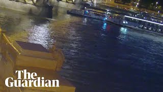 Budapest boat crash police release footage of moment boats collided [upl. by Mallon]