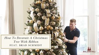 How to Decorate your Christmas Tree Professionally with Ribbons [upl. by Enitsirk]