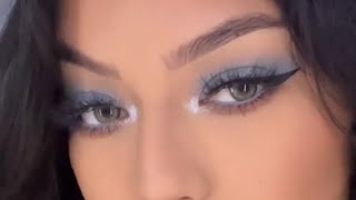 Light blue eyeshadow tutorial for beginners 💙👏🏼 eyeshdow [upl. by Rahcir]