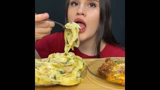 ASMR CREAMY PASTA  CHEESY LASAGNA MUKBANG asmr pasta lasagna [upl. by Nnylanna699]