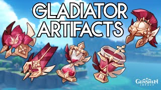 Farm Gladiators Finale Artifacts  Genshin Impact [upl. by Nomolos652]