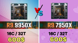 R9 9950X VS I9 14900K VS R7 9700X VS R9 7950X GAMING TEST 9000 Series benchmark 9950x ZEN5 [upl. by Gustavo161]