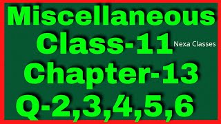 Q 23456 Miscellaneous Chapter13 Limits and Derivatives Class 11 Math [upl. by Eissen11]