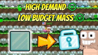 BEST HIGH DEMAND PROFIT METHOD WITH LOW BUDGET 100 WORKING  GROWTOPIA PROFIT 2021  GRZYZ GT [upl. by Helbon]