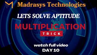 MULTIPLICATION  TRICKS  QUANTITATIVE APTITUDE  PROBLEM SOLVING [upl. by Thagard]