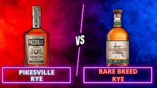 Which High Proof Rye Is The BETTER Buy  Pikesville Rye vs Rare Breed Rye BLIND HEADTOHEAD [upl. by Nnylacissej]