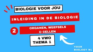 4 vwo  Inleiding in de biologie  2  Organen weefsels amp cellen [upl. by Batista911]