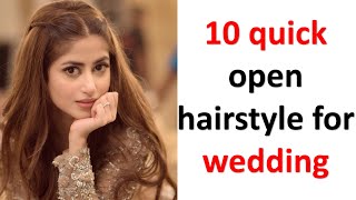 10 Quick open hairstyle for wedding  easy amp beautiful hairstyle  puff hair style [upl. by Erdei436]