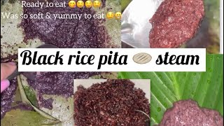 We made black rice pita from our leftover ricein steam styleit was so delicious 🤤blackrice food [upl. by Hitoshi]