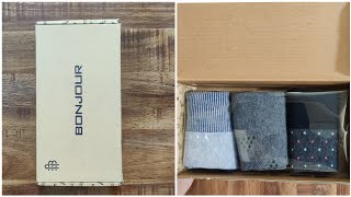 Bonjour Men Set Of 3 Assorted Socks From Myntra Unboxing amp Review [upl. by Seed]