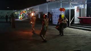 African Drumming Djembe and fire eaters performance [upl. by Ordnas]