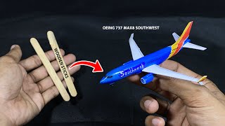 How to make an airplane model from wooden  Boeing 7378Max Southwest [upl. by Shoemaker972]