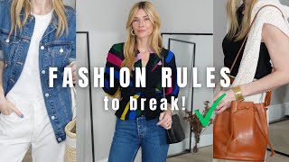 12 FASHION RULES TO BREAK  THE STYLE EDIT 2023 [upl. by Lyrpa]