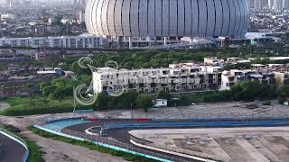 Jakarta International Stadium  Jakarta International ePrix Circuit Stock Footage [upl. by Donall]