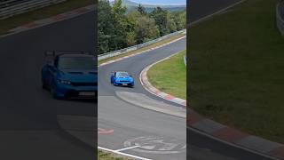 The Indulgent Blue Mustang GTD 3wheel action as it enters the corner evodom mustangfanclub [upl. by Leif]