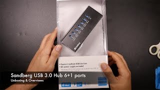 Unboxing amp Overview Sandberg 7Port USB Hub [upl. by Spratt557]