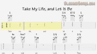 Learn Hymns on Guitar  Take My Life and Let It Be  Tablature and Chords [upl. by Jak]