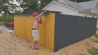 Painting a Privacy Fence in 5 12 Minutes [upl. by Moyers]