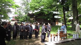 吉田東町区 氏神様 春祭り 令和6年5月20日月 真榊奉納 [upl. by Harrak]