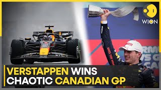 F1 Max Verstappen completes a hattrick in Canada  WION Sports  World News [upl. by Bethel]