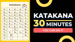 Learn All Katakana Characters in 30 minutes Learn Katakana with Mnemonics [upl. by Hecklau]