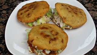 GORDITAS DE CHICHARRON  GORDITAS FRITAS INFLADAS [upl. by Bellda529]