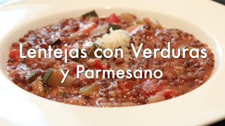 Lentejas con Verduras y Parmesano  Recetas con Olla express o rápida ✅ [upl. by Aryt848]