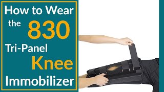 How to Wear the 830 Tri Panel Knee Immobilizer by CoreTech  SUP2047BLK [upl. by Kimberli]