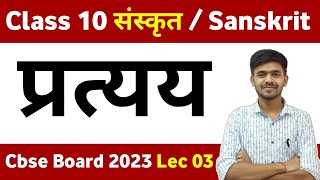 प्रत्यय  03  Partya Class 10 Sanskrit Board 2023 संस्कृत Class 10 Full प्रत्यय Ayush Sir Sanskrit [upl. by Repotsirhc389]