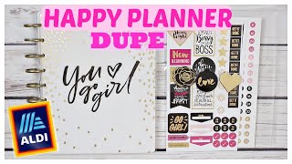 Happy Planner Dupe  Aldi Planner Review [upl. by Ernestine]