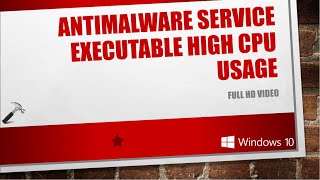 Solved Antimalware Service Executable High CPU Usage [upl. by Leahcimdivad671]