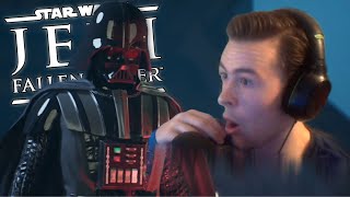 Streamers First Time Reaction to Darth Vader Scene Star Wars Jedi Fallen Order [upl. by Onailimixam]