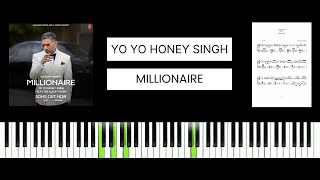 Yo Yo Honey Singh  Millionaire BEST PIANO TUTORIAL amp COVER [upl. by Ettore902]