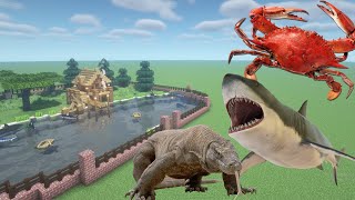 How To Make a Crab Komodo and Shark Farm in Minecraft PE [upl. by Yelha]