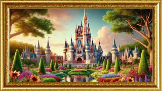 Disney Golden Framed Digital Painting Ambience  Mickey On Main Street [upl. by Notla274]